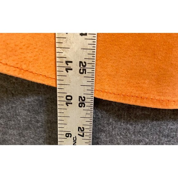 Coldwater Creek Shirt Women's Medium Orange 100% Leather Snap Closure Shacket - Picture 9 of 9